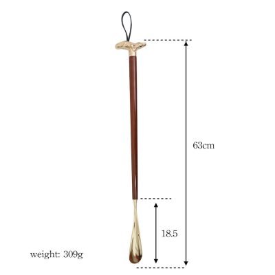 鱷魚鞋拔| 63cm實木鞋拔.鍍金 8 鱷魚鞋靶