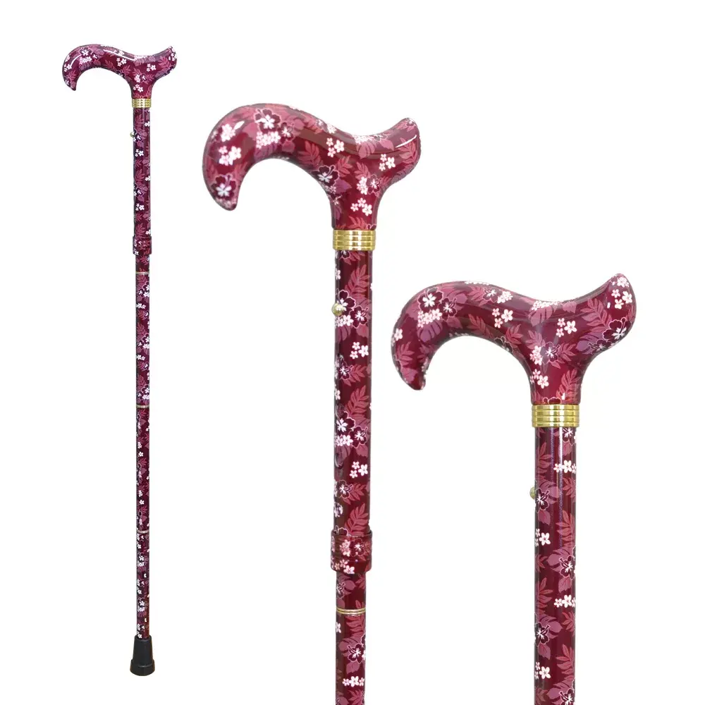 輕量型淑女折疊拐杖手杖-褐紅小白花(1001.701.FAE) 4 輕量型淑女折疊拐杖手杖-褐紅小白花